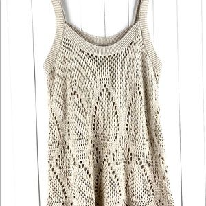 Lauren Conrad Crochet Cream Cami  Size: L